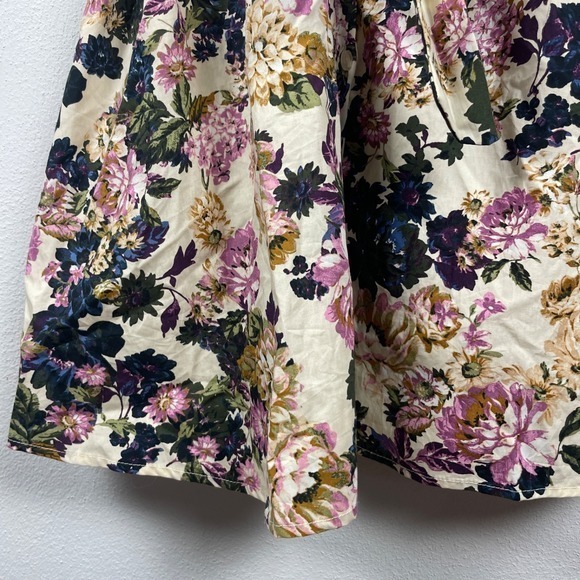 Who What Wear Sz S Floral Sundress 100% Cotton Cottagecore Romantic Dress Pretty - Picture 13 of 16